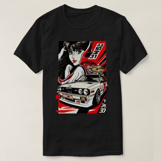 jaren '80 BMW M3style T-shirt (Design voorkant)