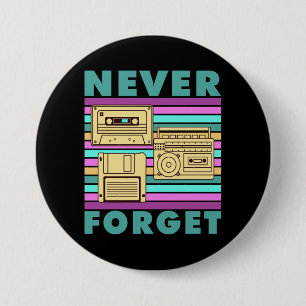 jaren 80 Cassettebandje Retro Gen X Nostalgie Ronde Button 7,6 Cm