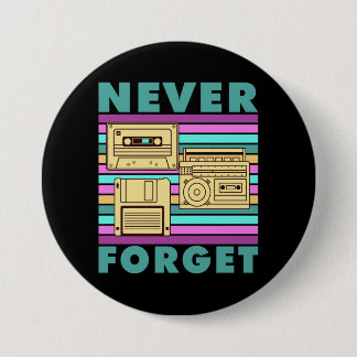 jaren 80 Cassettebandje Retro Gen X Nostalgie Ronde Button 7,6 Cm