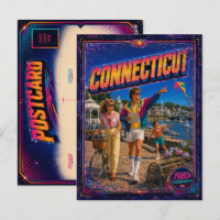 Jaren 80 Connecticut Ansichtkaart 80s Retro