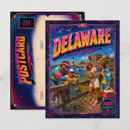 Jaren 80 Delaware ansichtkaart 80s retro Briefkaart