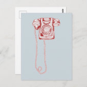 jaren '80 draaischijf-telefoon briefkaart (Voorkant / Achterkant)