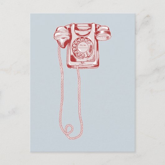 jaren '80 draaischijf-telefoon briefkaart (Voorkant)