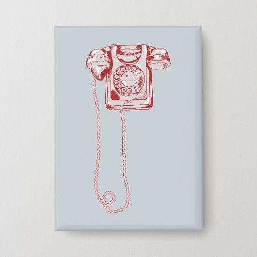 jaren '80 draaischijf-telefoon button (Voorkant)