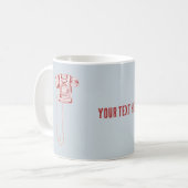 jaren '80 draaischijf-telefoon koffiemok (Voorkant links)