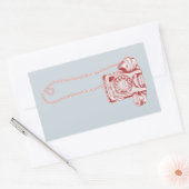 jaren '80 draaischijf-telefoon rechthoekige sticker (Envelop)