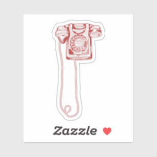 jaren '80 draaischijf-telefoon sticker