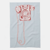 jaren '80 draaischijf-telefoon theedoek (Verticaal)