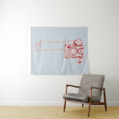 jaren '80 draaischijf-telefoon wandkleed (In Situ (horizontaal))