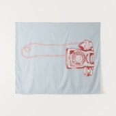 jaren '80 draaischijf-telefoon wandkleed (Voorkant (horizontaal))