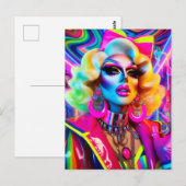 jaren '80 Drag Queen Briefkaart (Voorkant / Achterkant)