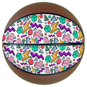 jaren '80 esthetische  retro basketbal