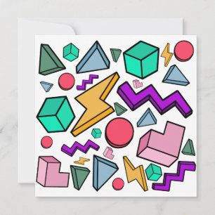 jaren '80 esthetische  retro bedankkaart