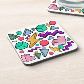 jaren '80 esthetische  retro bier onderzetter (Linkerzijde)