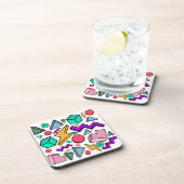 jaren '80 esthetische  retro bier onderzetter (Rechterzijde)