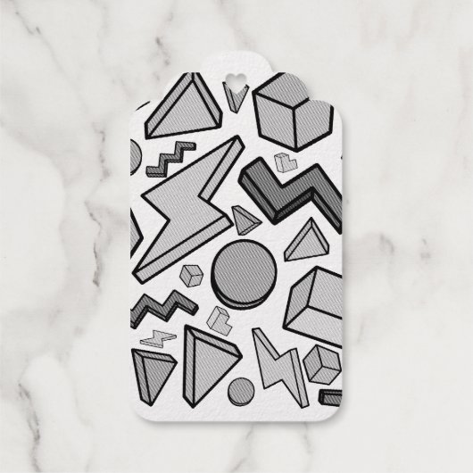 jaren '80 esthetische  retro cadeaulabels (Achterkant)