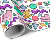 jaren '80 esthetische  retro cadeaupapier (Rol Hoek)