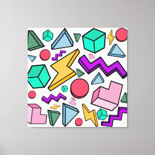 jaren '80 esthetische retro canvas afdruk