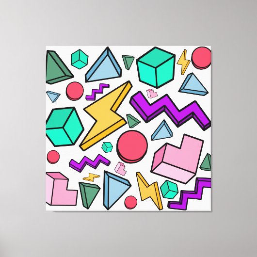 jaren '80 esthetische retro canvas afdruk (Voorkant)