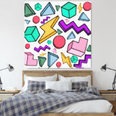 jaren '80 esthetische retro canvas afdruk (Insitu (Slaapkamer))