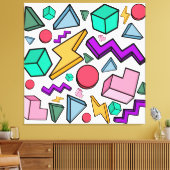 jaren '80 esthetische retro canvas afdruk (Insitu (Woonkamer))