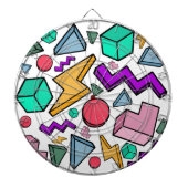 jaren '80 esthetische  retro dartbord (Voorkant)