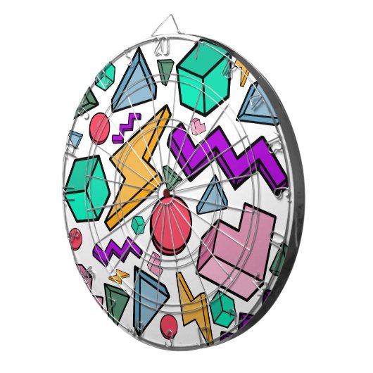 jaren '80 esthetische  retro dartbord (Voorkant Rechts)