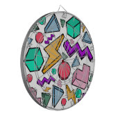 jaren '80 esthetische  retro dartbord (Voorkant Links)