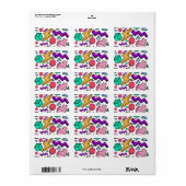 jaren '80 esthetische retro etiket (Full Sheet)