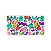 jaren '80 esthetische  retro etiket (Voorkant)