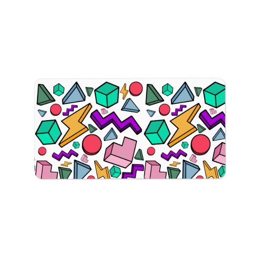 jaren '80 esthetische retro etiket (Voorkant)