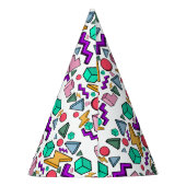 jaren '80 esthetische  retro feesthoedjes (Achterkant)