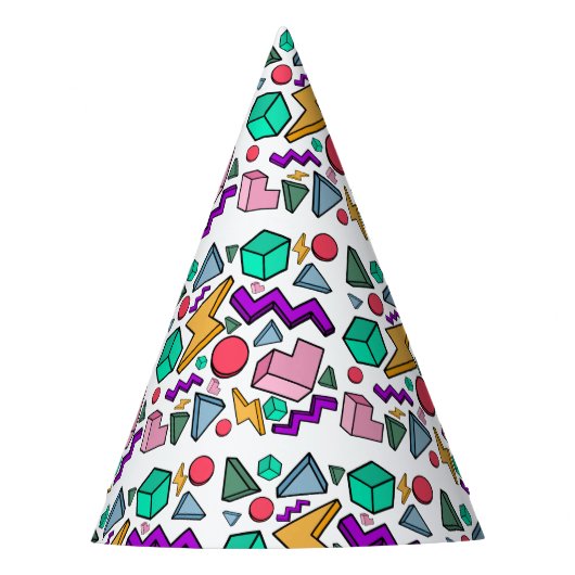 jaren '80 esthetische  retro feesthoedjes (Voorkant)