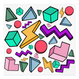 jaren '80 esthetische  retro foto afdruk