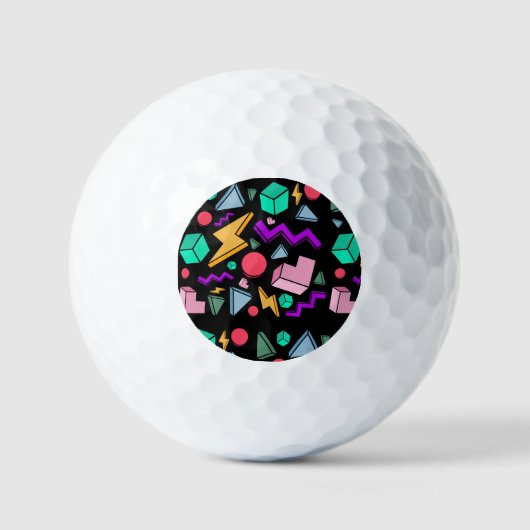 jaren '80 esthetische  retro golfballen (Voorkant)
