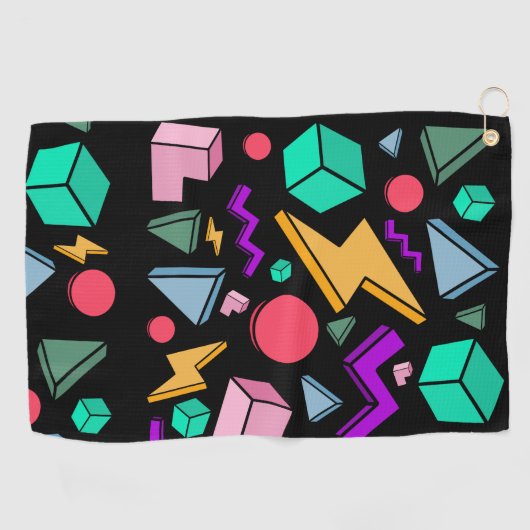 jaren '80 esthetische  retro golfhanddoek (Horizontaal)