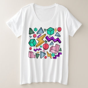 jaren '80 esthetische  retro grote maat t-shirt