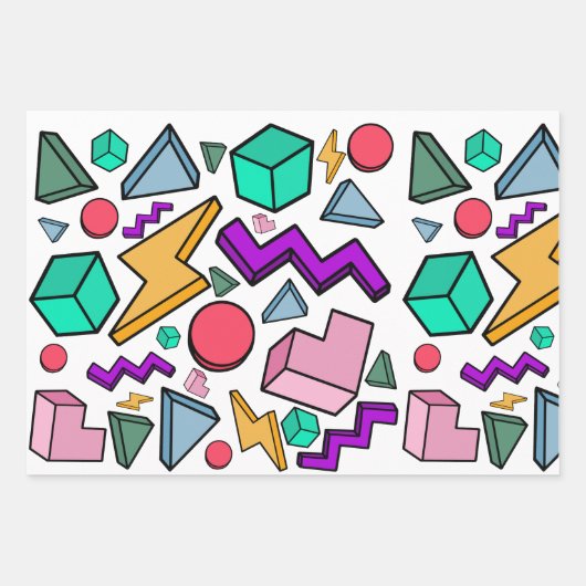 jaren '80 esthetische retro inpakpapier vel (Voorkant 3)