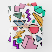 jaren '80 esthetische  retro inpakpapier vel (In situ)