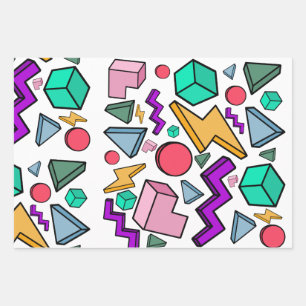 jaren '80 esthetische  retro inpakpapier vel