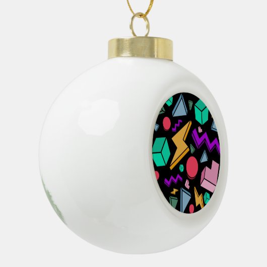 jaren '80 esthetische retro keramische bal ornament (Links)