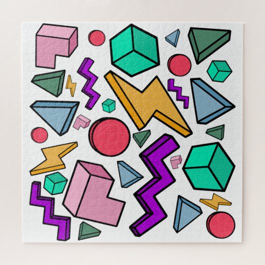 jaren '80 esthetische  retro legpuzzel (Horizontaal)