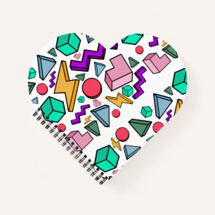 jaren '80 esthetische retro notitieboek