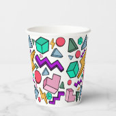 jaren '80 esthetische  retro papieren bekers (Achterkant)