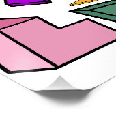 jaren '80 esthetische  retro perfect poster (Hoek)