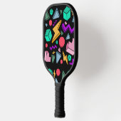 jaren '80 esthetische retro pickleball paddle (Links)