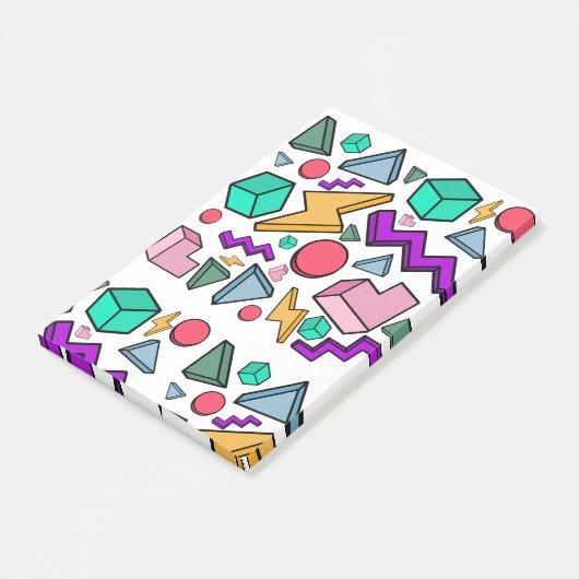 jaren '80 esthetische  retro post-it® notes (Schuin)