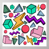 jaren '80 esthetische  retro poster (Voorkant)