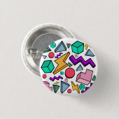 jaren '80 esthetische  retro ronde button 3,2 cm (Voorkant /achterkant)