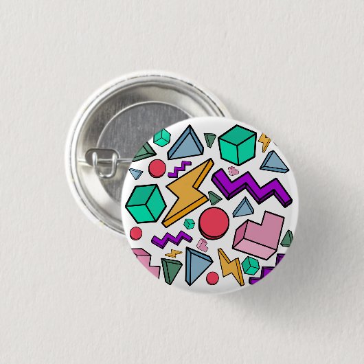 jaren '80 esthetische  retro ronde button 3,2 cm (Voorkant /achterkant)